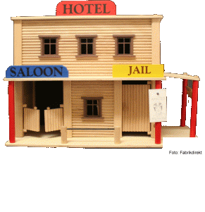 Westernstadt-Hotel aus Holz