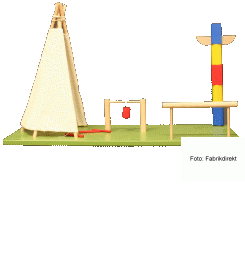 Indianerlager aus Holz